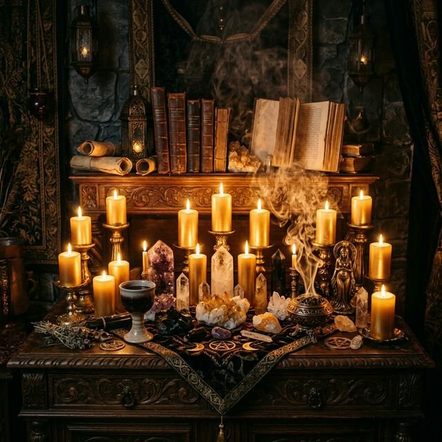 Sacre altar avec lumiere mystique