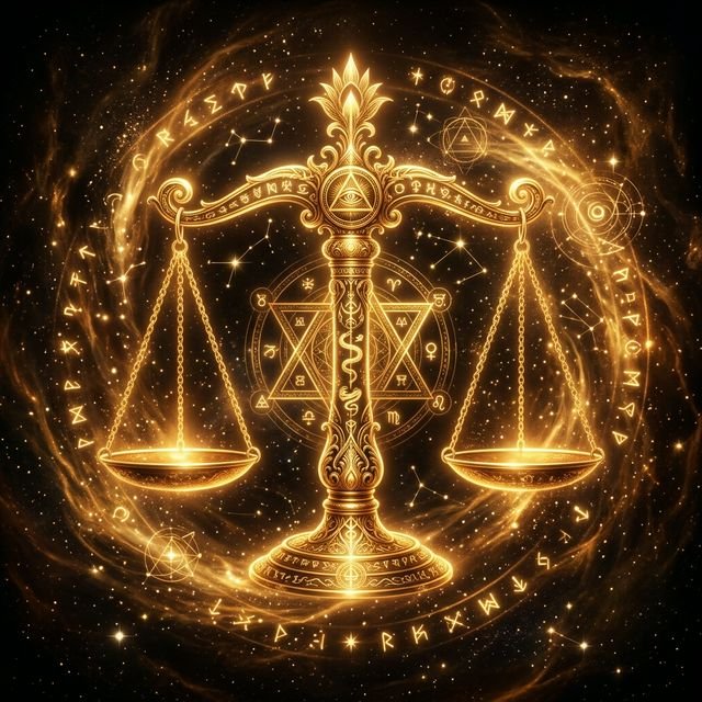 Balance de la justice en équilibre cosmique - Magie pour Jugements Légaux